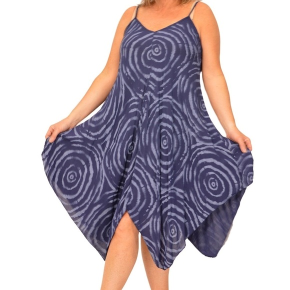 made in italy Dresses & Skirts - Elegant Blue Tie-Dye Women's Skirt